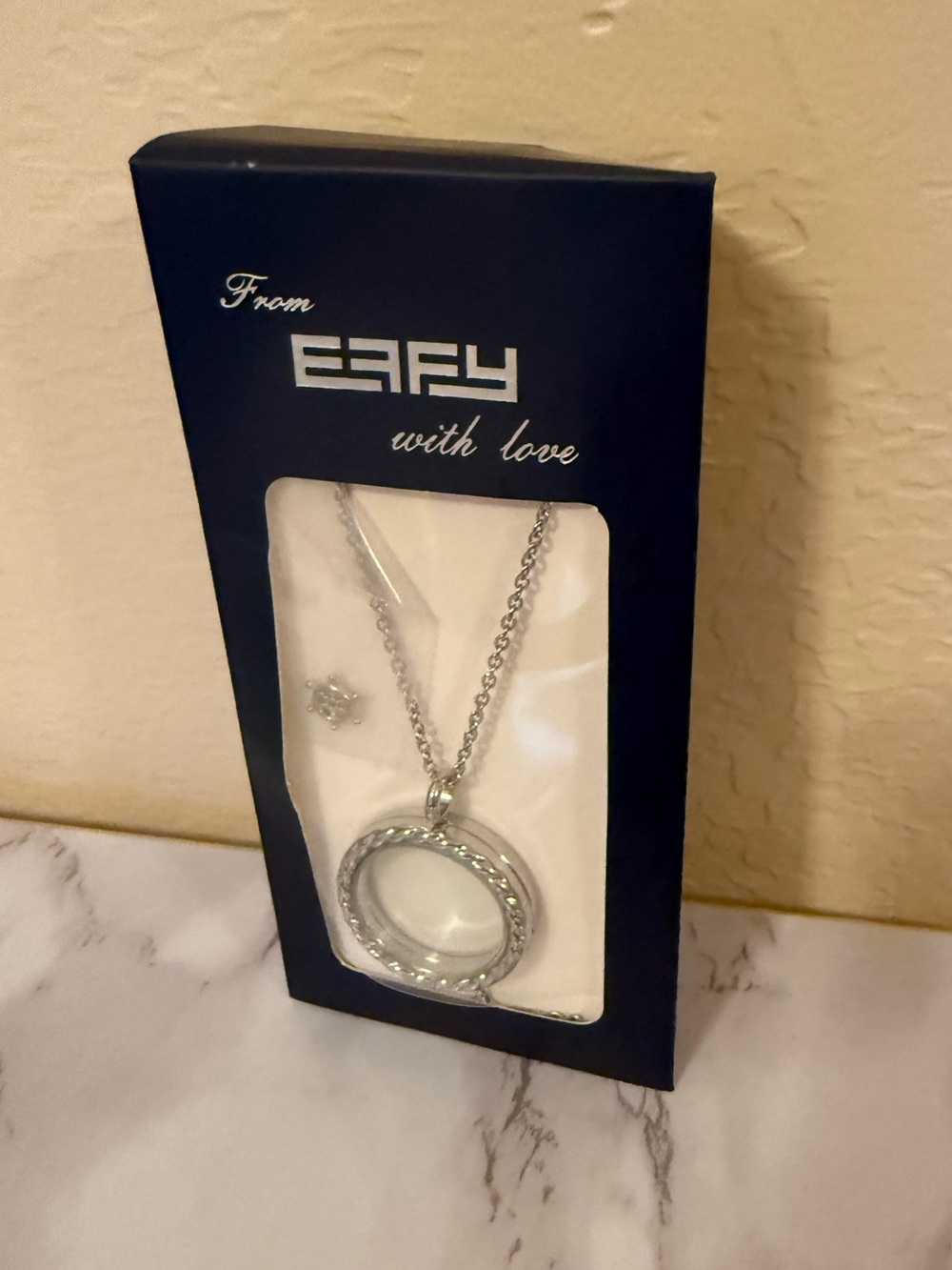 Silver Charm Holder Necklace With Charm